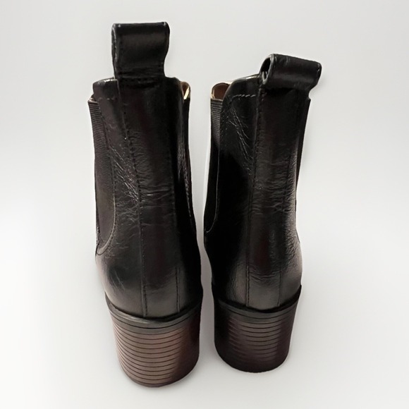 Clarks Black‎ Leather Chelsea Ankle Boots Block Heel Womens 5.5 M 261439404030 - Picture 3 of 6